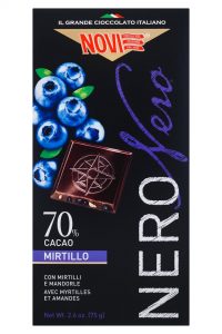 Шоколад Novi Nero горький с черникой и миндалём 75 г
